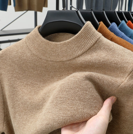 Men's Stand Collar Cashmere Warm Sweater