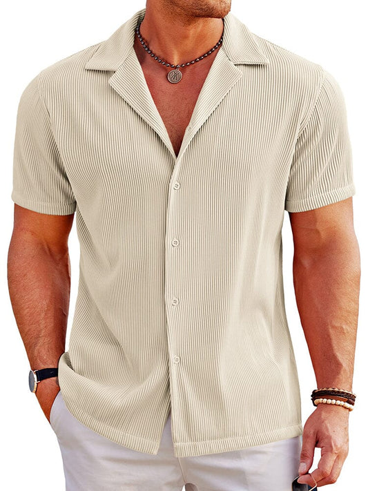 Breathable Pit Strip Laple Shirt