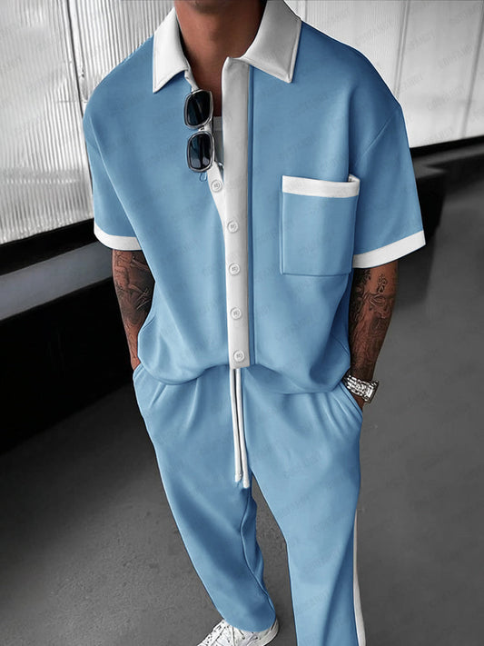 Trendy Color Block 2-Piece Outfit