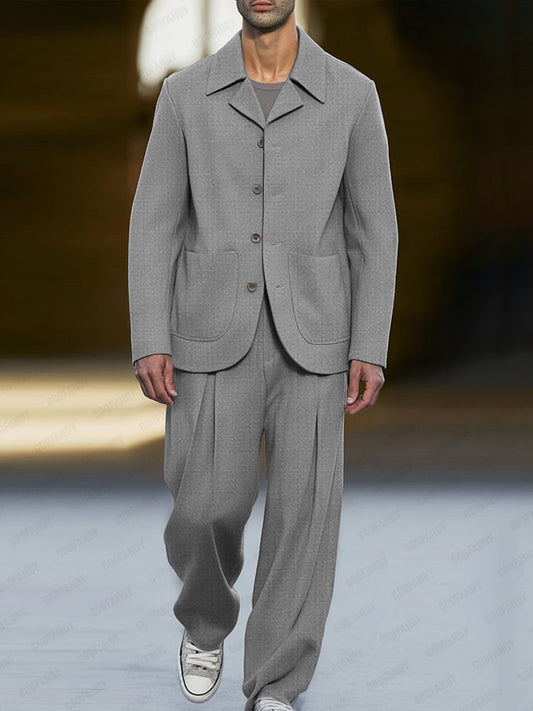 Modern Smart Casual Thin Suit Set