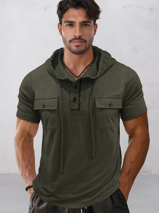 Athleisure Cargo Hooded Shirt