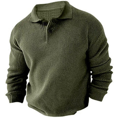 Men's Waffle Fall Long-sleeved Sweatshirt