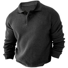 Men's Waffle Fall Long-sleeved Sweatshirt