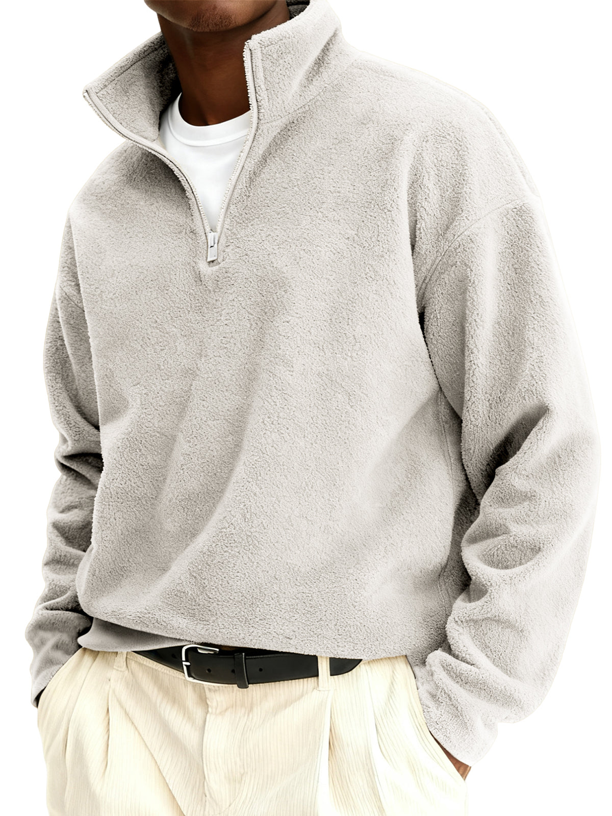 Men's Quarter-Zip Fleece Comfort Pullover