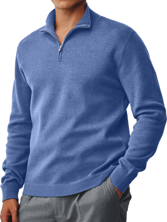 Men's Everyday Collar Zipper Comfort Knit Sweater