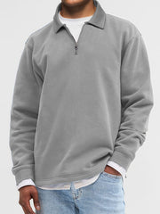 Men's Fashion Vintage Lapel Long Sleeve Polo Shirt