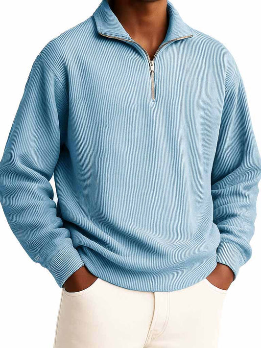 Men's Clothing Fashionable Casual Daily Stand-collar Long-sleeved Zipper Hoodie