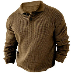 Men's Waffle Fall Long-sleeved Sweatshirt