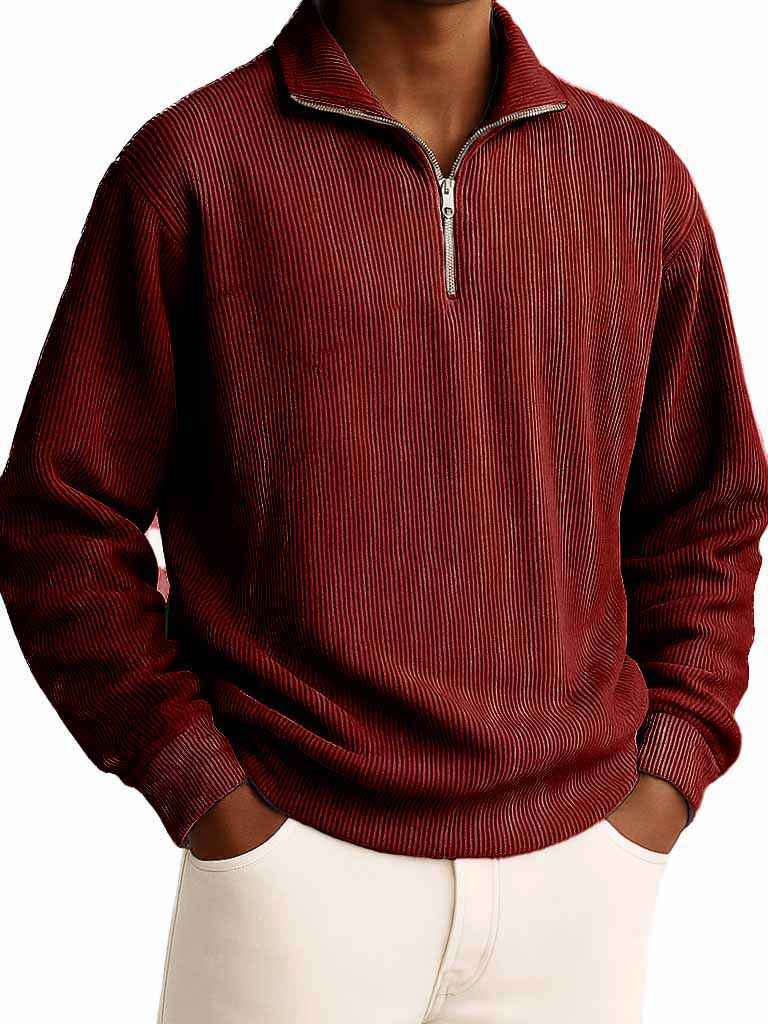 Men's Clothing Fashionable Casual Daily Stand-collar Long-sleeved Zipper Hoodie