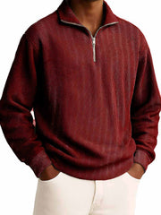 Men's Clothing Fashionable Casual Daily Stand-collar Long-sleeved Zipper Hoodie