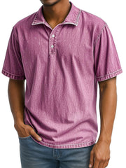 Men's Retro Daily Lapel Casual Short Sleeve POLO Shirt