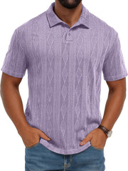 Men's Daily Simple Texture Casual Solid Color Short-sleeved Polo Shirt