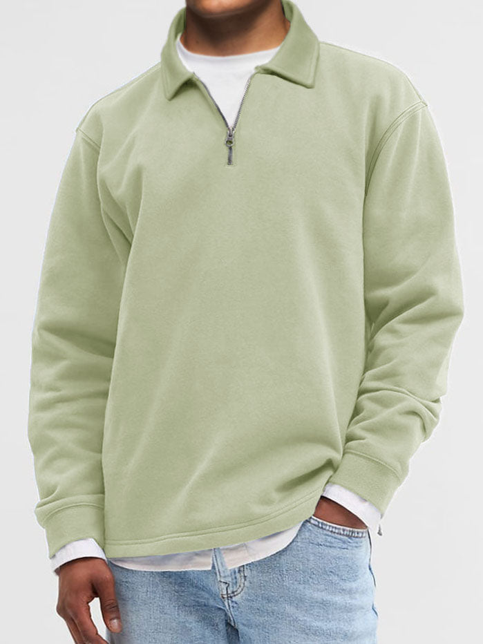 Men's Fashion Vintage Lapel Long Sleeve Polo Shirt