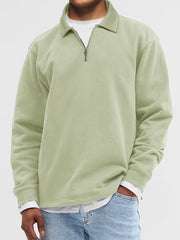 Men's Fashion Vintage Lapel Long Sleeve Polo Shirt