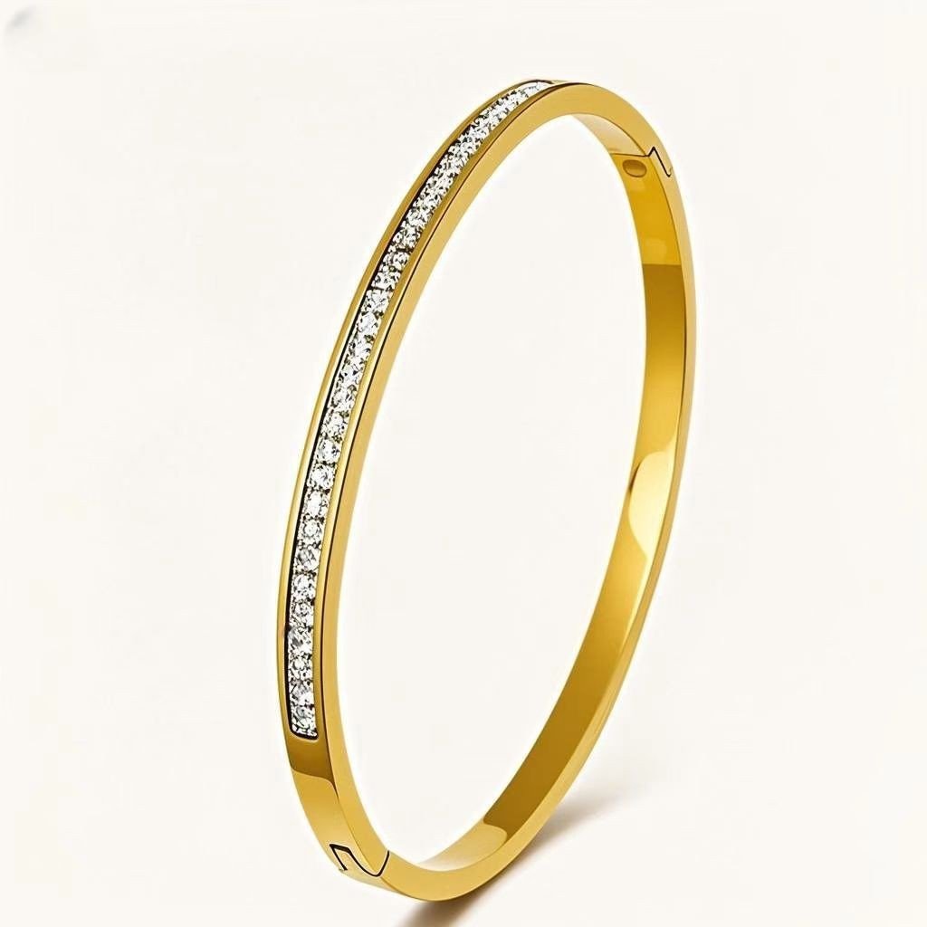 4-Piece Elegant Stainless Steel Bracelet Set,  Fashionable Classic Design