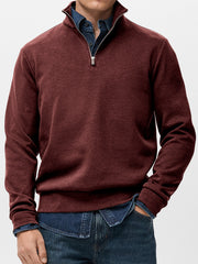 Men's Simple Heavyweight Everyday Quarter Zip Pullover