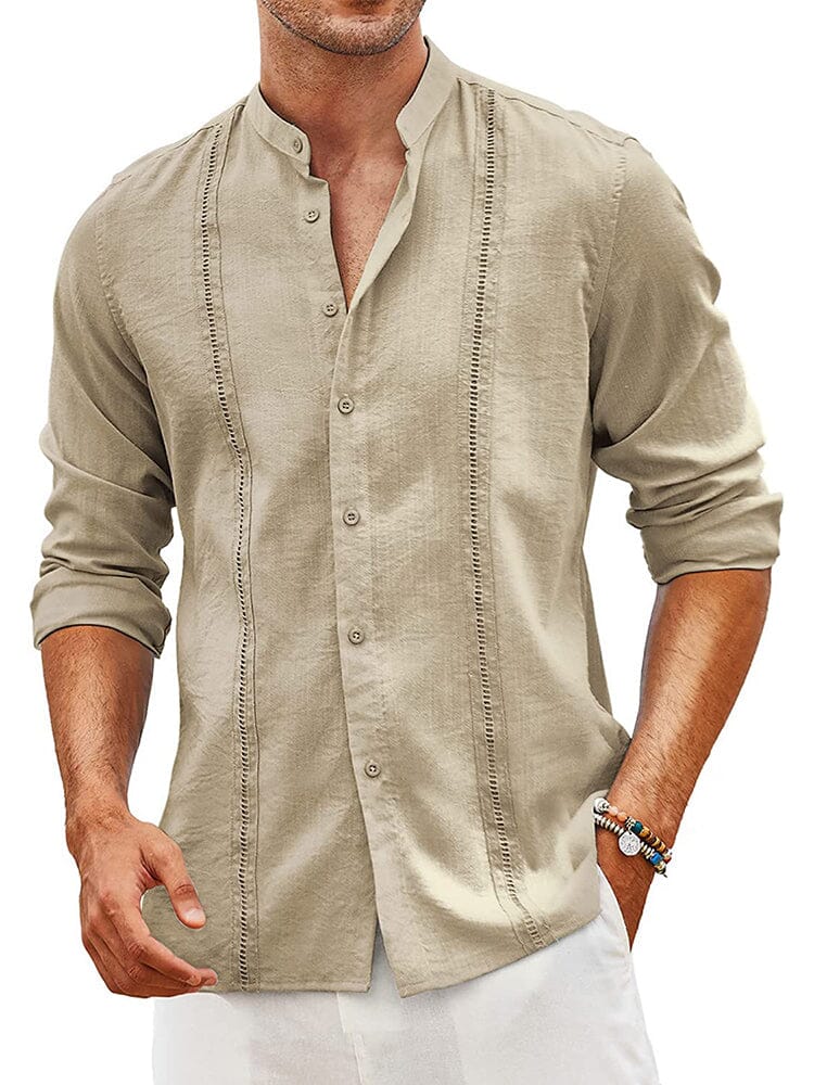 Embroidered Guayabera Linen Shirt