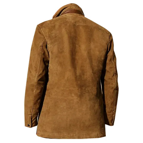 ⭐Last Day 70% Off-🔥Yellowstone Park Series - Men's Vintage Mid-Length Leather Jacket