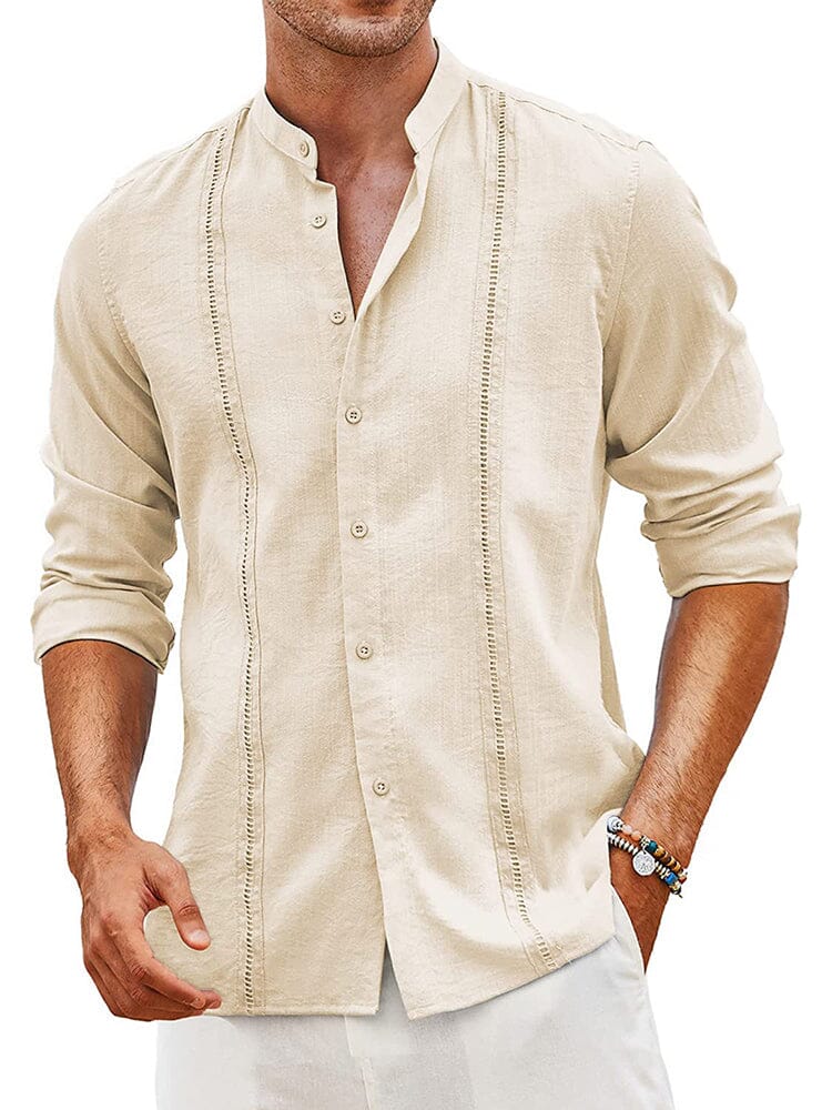 Embroidered Guayabera Linen Shirt