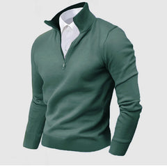 Men's Business Cashmere Outdoor Three-Quarter Zipper Sweater