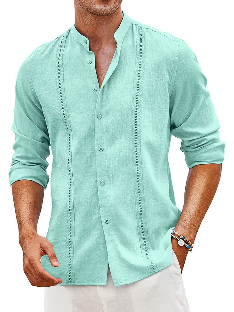 Embroidered Guayabera Linen Shirt