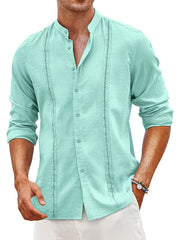 Embroidered Guayabera Linen Shirt