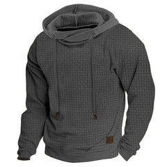 Men's Hoodie Outdoor Sports Solid Color Long Sleeve Daily Tops Apricot Sweatshirt