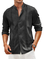 Embroidered Guayabera Linen Shirt