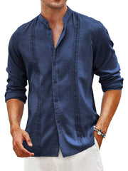 Embroidered Guayabera Linen Shirt