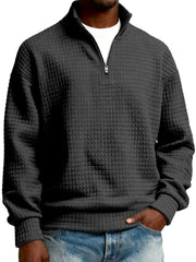 Men's Half-zip Quilted Jacquard Pullover