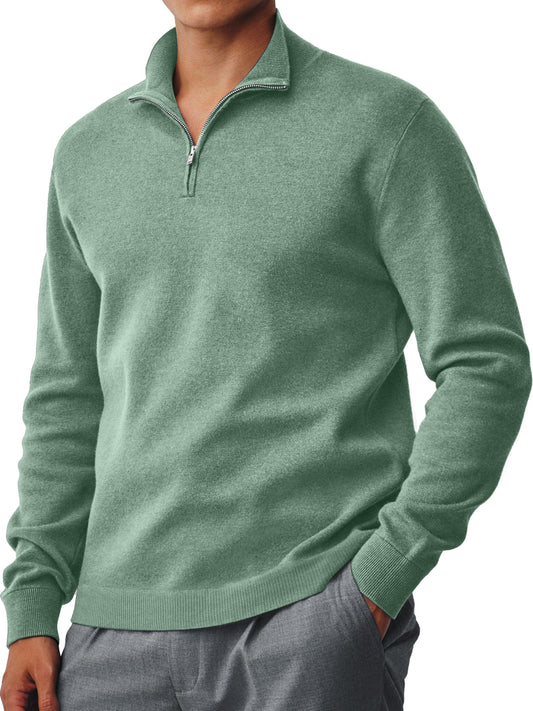 Men's Everyday Collar Zipper Comfort Knit Sweater