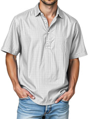 Men's Daily Solid Color Casual Short Sleeve Lapel Polo Shirt