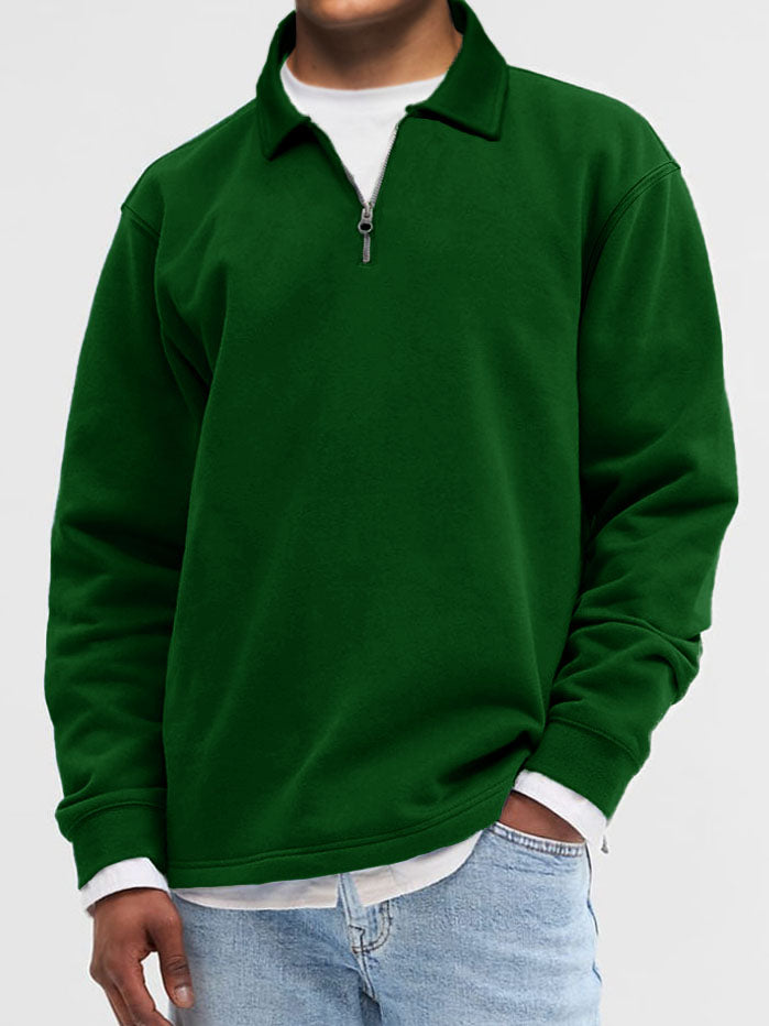 Men's Fashion Vintage Lapel Long Sleeve Polo Shirt