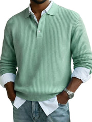 Men's Stylish Casual Lapel Long-sleeved Polo Shirt