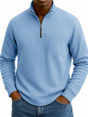 Men's Stylish Casual Stand-up Collar Long-sleeved Half-zip Sweatshirt