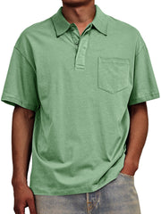 Men's Daily Casual Lapel Pocket Comfort Short Sleeve POLO Shirt