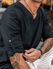 Cotton Linen Style Beach Shirt