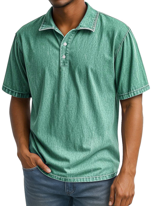 Men's Retro Daily Lapel Casual Short Sleeve POLO Shirt