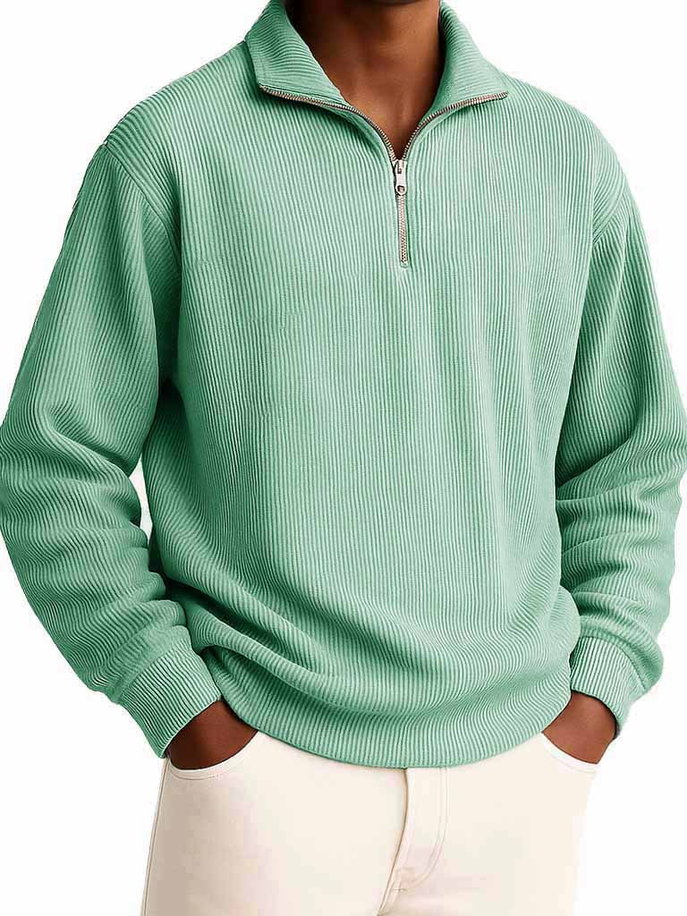 Men's Clothing Fashionable Casual Daily Stand-collar Long-sleeved Zipper Hoodie