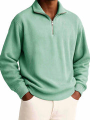 Men's Clothing Fashionable Casual Daily Stand-collar Long-sleeved Zipper Hoodie