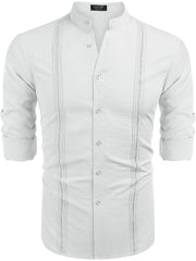 Embroidered Guayabera Linen Shirt