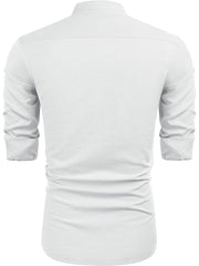 Embroidered Guayabera Linen Shirt