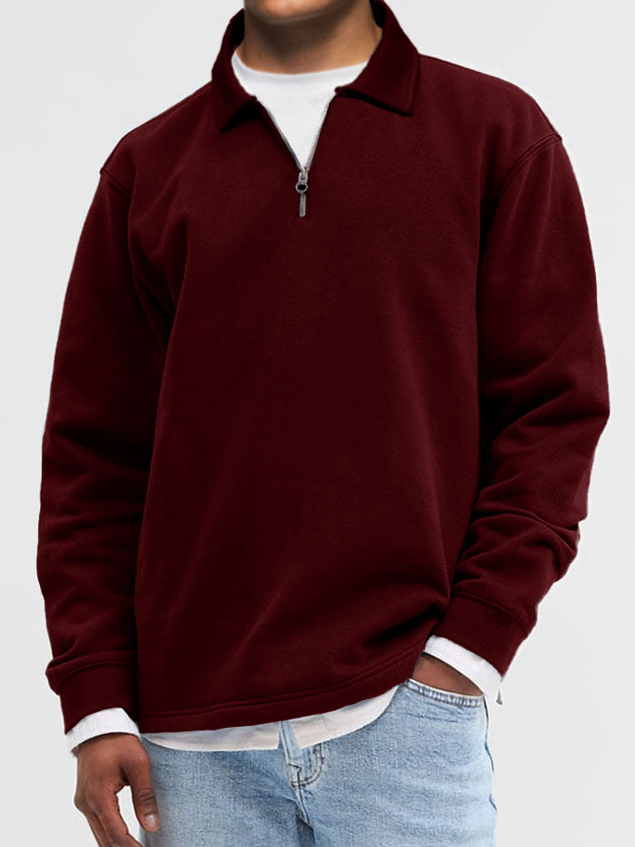 Men's Fashion Vintage Lapel Long Sleeve Polo Shirt