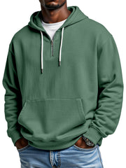 Autumn And Winter Simple Loose Half-zip Hooded Sweatshirt