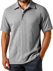 Men's Daily Simple Texture Lapel Casual Short-sleeved Polo Shirt
