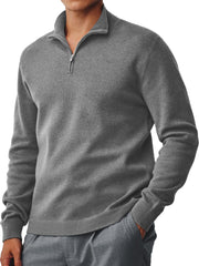 Men's Everyday Collar Zipper Comfort Knit Sweater