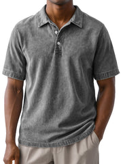 Men's Daily Retro Lapel Casual Comfortable Short-sleeved Polo Shirt