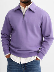 Men's Quarter Zip Lapel Casual And Comfortable Everyday Sweatshirt