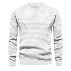 Men's Waffle Long Sleeve Casual Knitted Tops For Men