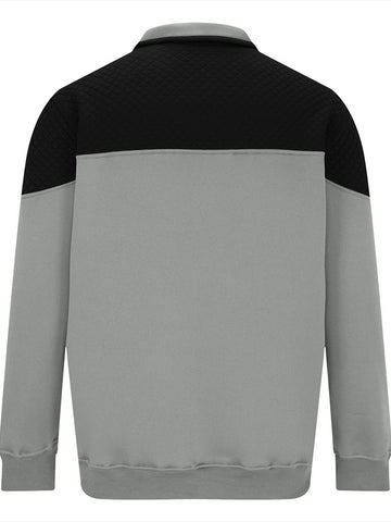 Men's Fashionable Color Block Half Zip Outdoor Casual Sweatshirt